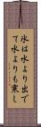 氷は水より出でて水よりも寒し Scroll