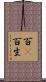 百卽百生 Scroll