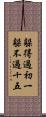 躲得過初一，躲不過十五 Scroll