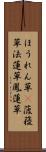 ほうれん草(P);菠薐草;法蓮草;鳳蓮草 Scroll