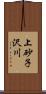 上砂子沢川 Scroll