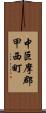 中巨摩郡甲西町 Scroll