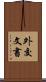 外交文書 Scroll