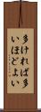 多ければ多いほどよい Scroll