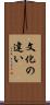 文化の違い Scroll