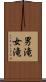 男滝女滝 Scroll
