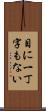 目に一丁字もない Scroll