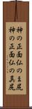 神の正面仏のま尻 Scroll