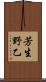 芳生野乙 Scroll