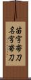 苗字帯刀 Scroll