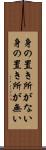 身の置き所がない Scroll