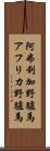 阿弗利加野驢馬 Scroll