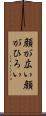 顔が広い Scroll
