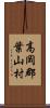 高岡郡葉山村 Scroll