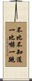 Comparison Leads to Truth and Enlightenment Scroll
