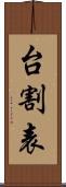 台割表 Scroll