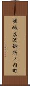 嵯峨広沢御所ノ内町 Scroll