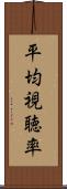 平均視聴率 Scroll