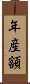 年産額 Scroll