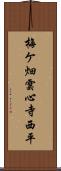 梅ケ畑雲心寺西平 Scroll