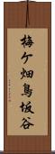 梅ケ畑鳥坂谷 Scroll