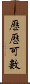 歷歷可數 Scroll