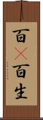 百卽百生 Scroll