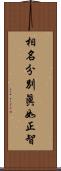 相名分別眞如正智 Scroll