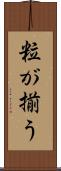 粒が揃う Scroll
