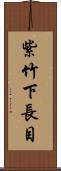 紫竹下長目 Scroll
