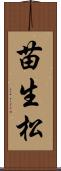 苗生松 Scroll
