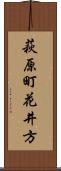 萩原町花井方 Scroll