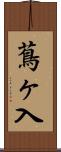 蔦ヶ入 Scroll