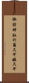 諏訪神社の翁スギ媼スギ Scroll
