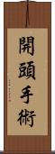 開頭手術 Scroll
