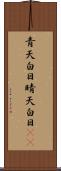 青天白日 Scroll