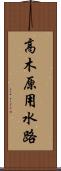 高木原用水路 Scroll