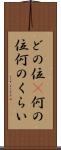 どの位(P) Scroll