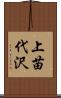 上苗代沢 Scroll