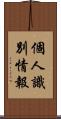 個人識別情報 Scroll