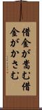 借金が嵩む Scroll