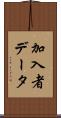 加入者データ Scroll
