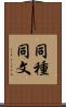同種同文 Scroll