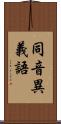 同音異義語 Scroll