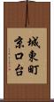 城東町京口台 Scroll