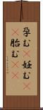 孕む(P);妊む(rK);胎む(sK) Scroll