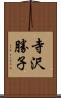 寺沢勝子 Scroll