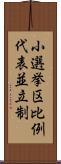 小選挙区比例代表並立制 Scroll