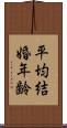 平均結婚年齢 Scroll