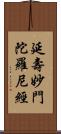 延壽妙門陀羅尼經 Scroll